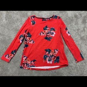 Joules Red Floral Top